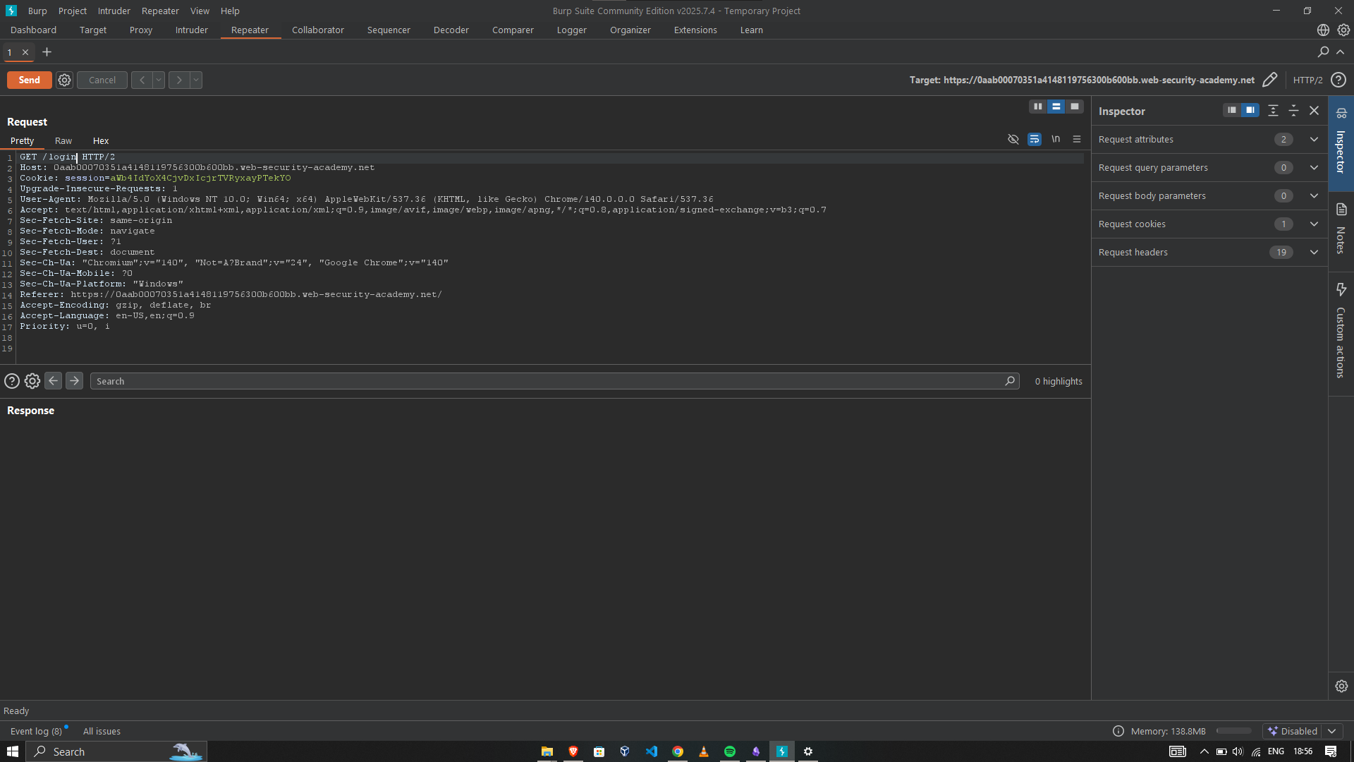 Trying admin path
