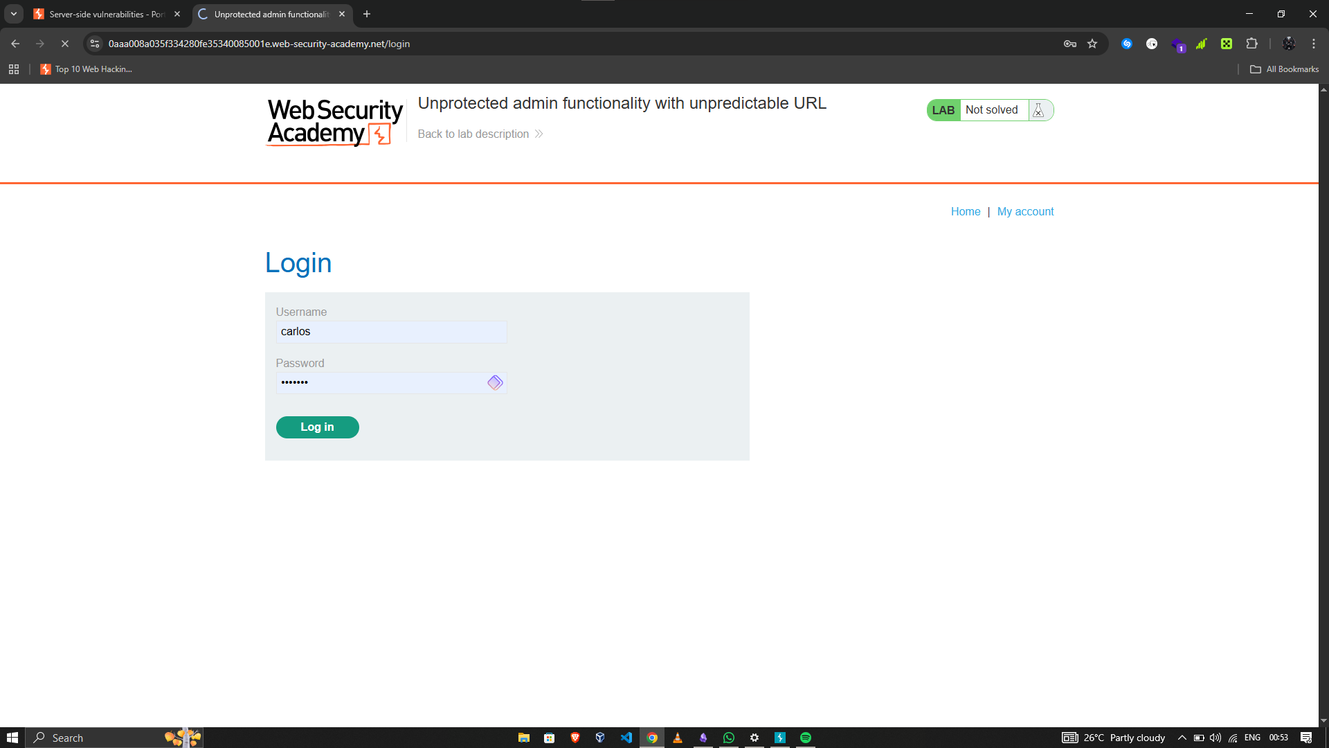 Login attempt